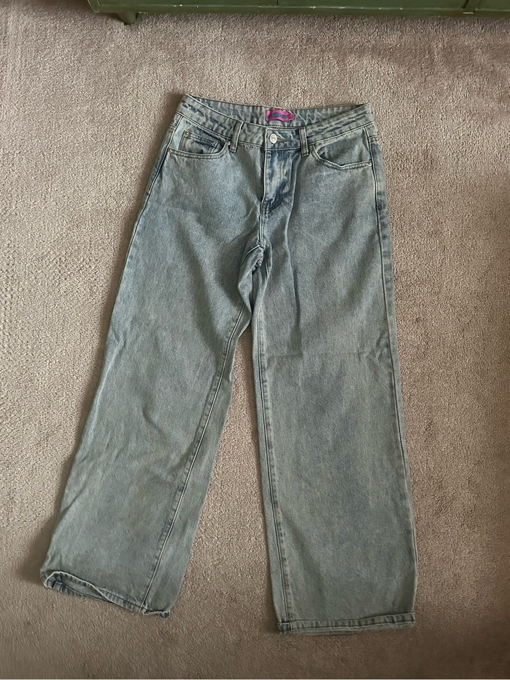 low rise edikted jeans acid wash